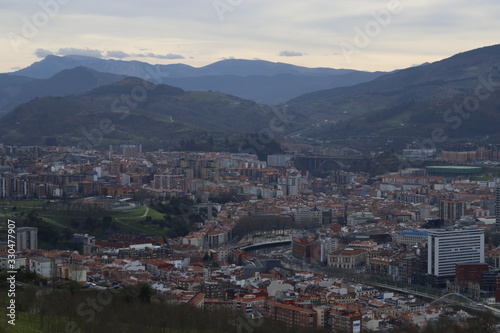 Urban view of the town of Bilbao