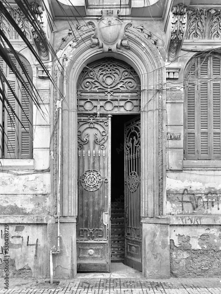 Door alexandria egypt architecture black and white Door alexandria egypt architecture black and white