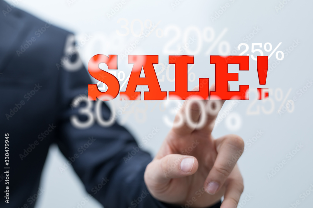 using white and red sales flying icons 3D rendering using white and red sales flying icons 3D rendering