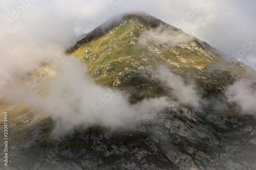 clouds in mountains