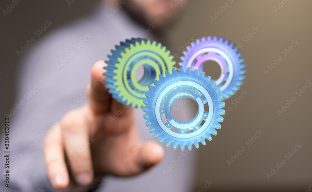 gear Technology setting concept background. gear Technology setting concept background.