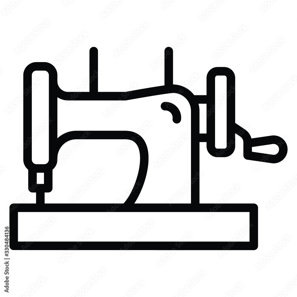 Sewing Machine Concept, Tailor and Dressmaker Equipment Vector Icon design, Fabric Stitching Machine on white background Sewing Machine Concept, Tailor and Dressmaker Equipment Vector Icon design, Fabric Stitching Machine on white background