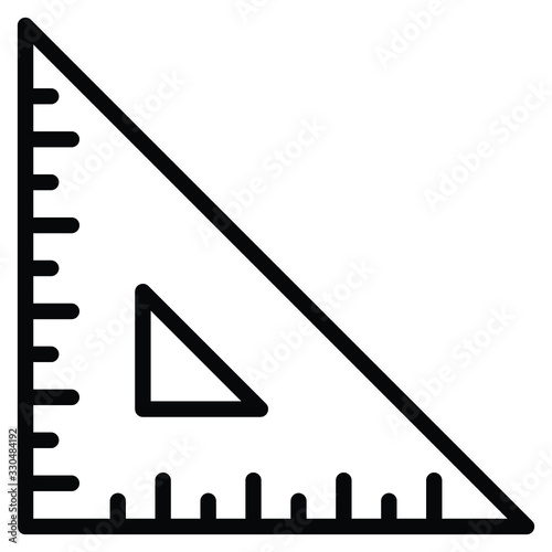 Sewing Tools and Equipment Concept, Basic Clothing Construction Acessory on white background, Tailor Ruler Vector Icon design