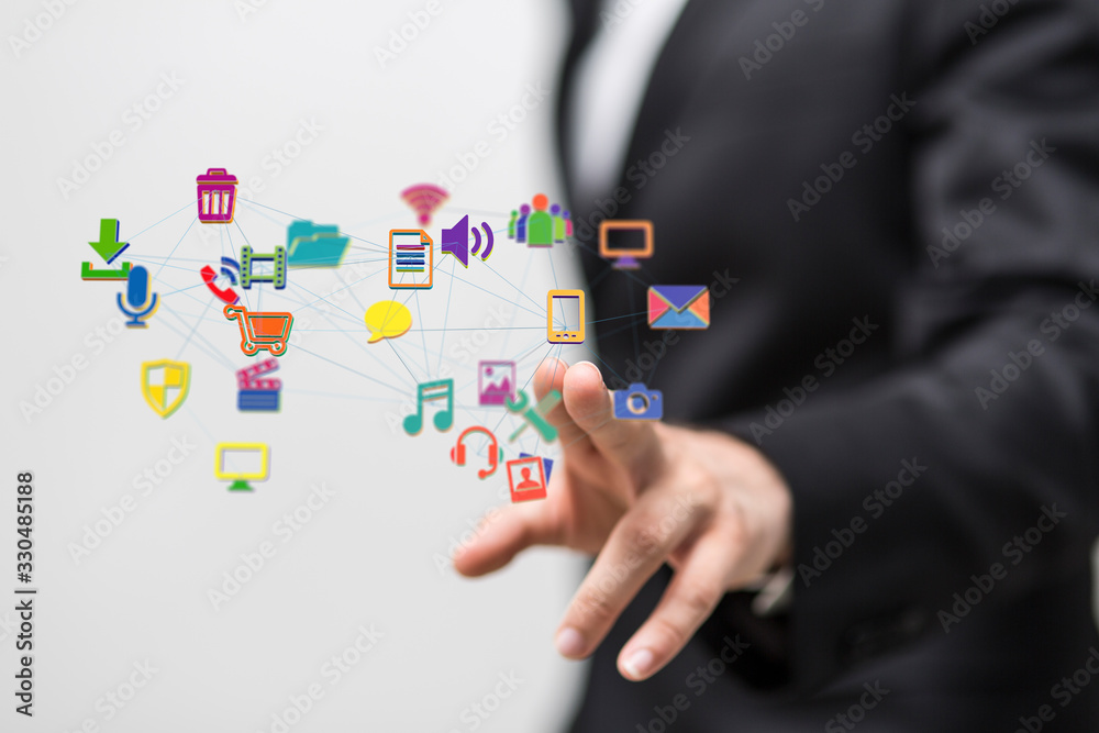 2d rendering Cloud computing, Cloud Computing Concept 2d rendering Cloud computing, Cloud Computing Concept
