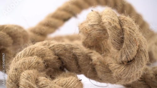 Strong Rope with Loops on white Background