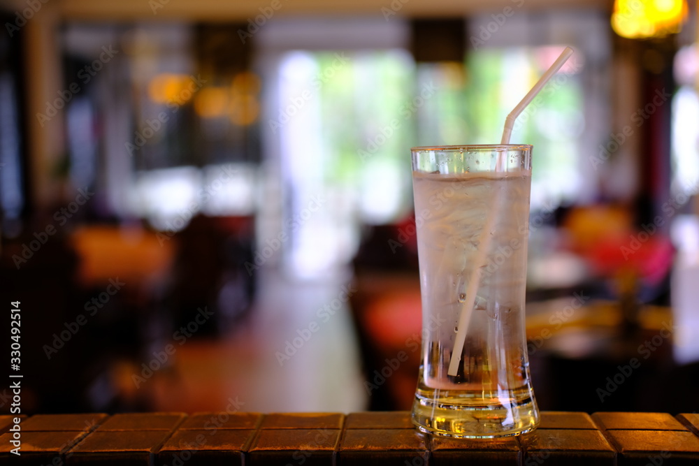glass of water on bar counter glass of water on bar counter