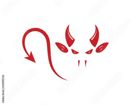 devil horns logo icon vector illustration design