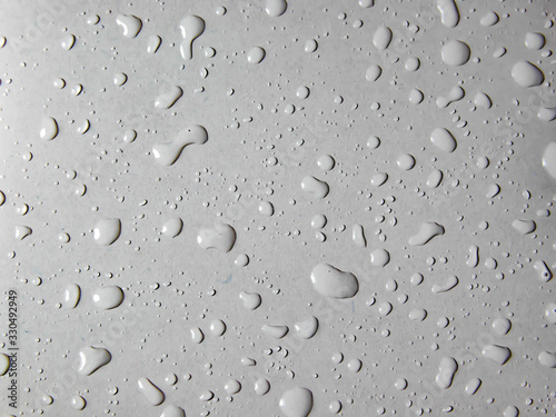 Water drops on glass background