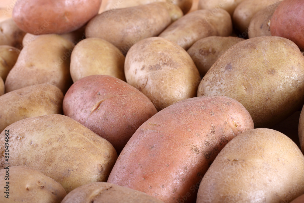 Potatoes on table