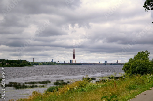 view from the river to the TV tower