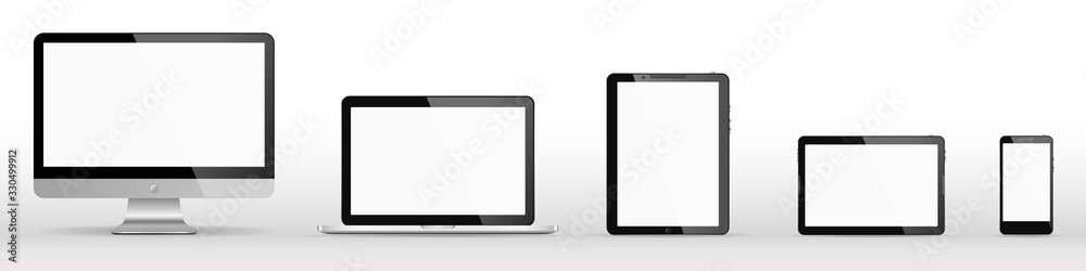 Set of modern realistic gadgets. Vector illustration Set of modern realistic gadgets. Vector illustration