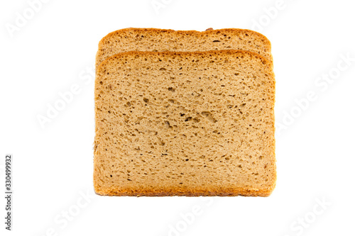 Frisches Braunes Brot auf weißem hintergrund