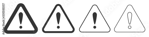 Warning symbols with Exclamation mark.