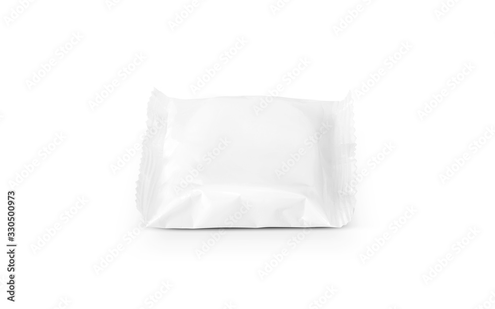 blank packaging white plastic sachet for soap bar toiletry product design mock-up blank packaging white plastic sachet for soap bar toiletry product design mock-up