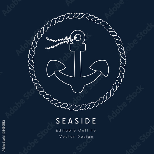 Nautical Vector Icon.Editable outline