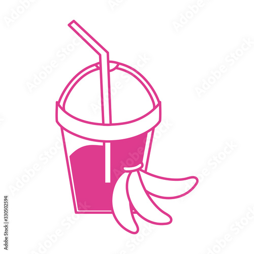 bananas milkshake cup with straw icon