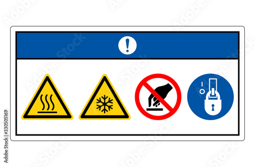 Notice Hot or Cold Surface Symbol Sign, Vector Illustration, Isolate On White Background Label. EPS10