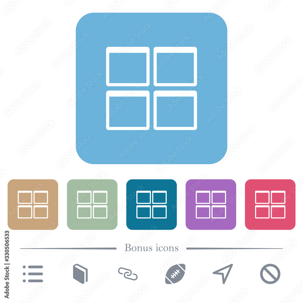 Admin dashboard panels flat icons on color rounded square backgrounds Admin dashboard panels flat icons on color rounded square backgrounds