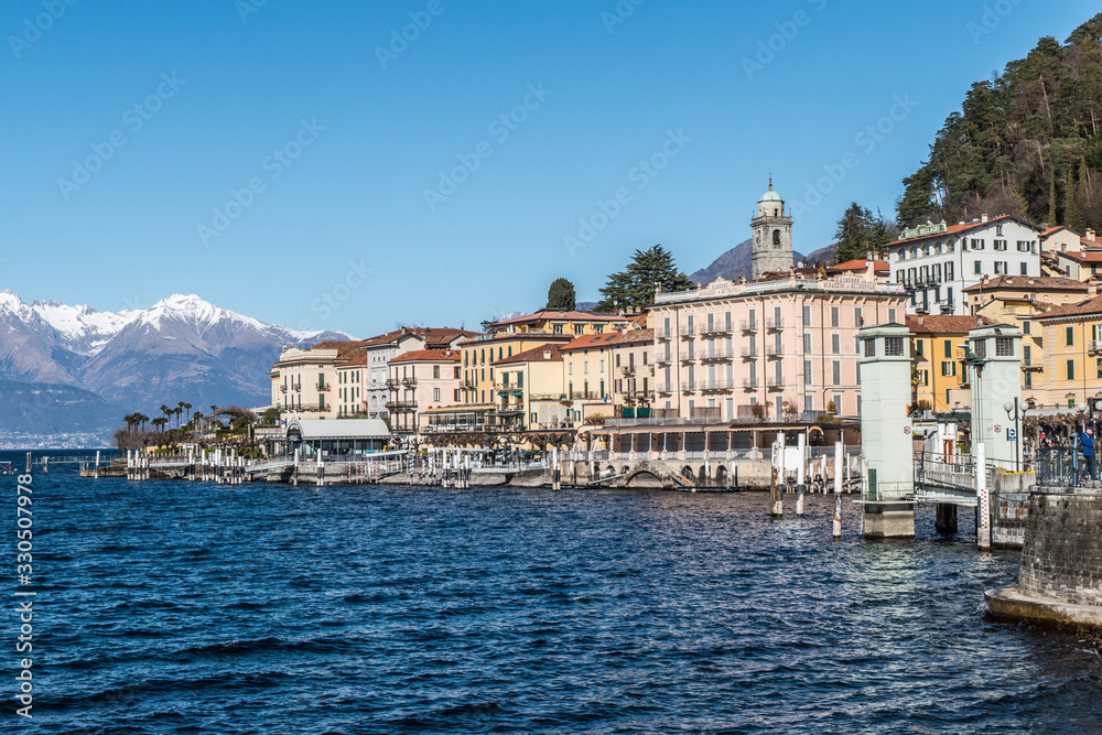 Landscape of the lake front of Bellagio