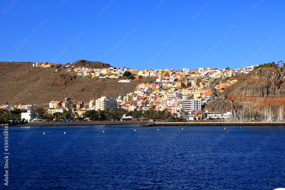 Port and town San Sebastian - La Gomera Island - Canary Spain