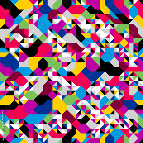 Geometric mosaic vector sea...