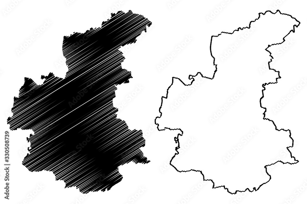 Kandava Municipality (Republic of Latvia, Administrative divisions of Latvia, Municipalities and their territorial units) map vector illustration, scribble sketch Kandava map