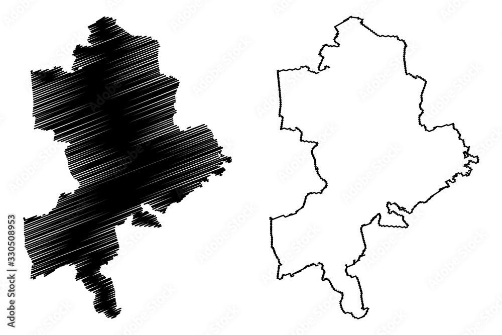 Limbazi Municipality (Republic of Latvia, Administrative divisions of Latvia, Municipalities and their territorial units) map vector illustration, scribble sketch Limbazi map