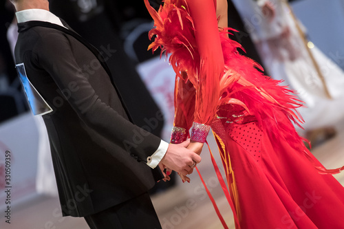 couple dancing ballroom dance on dance competition