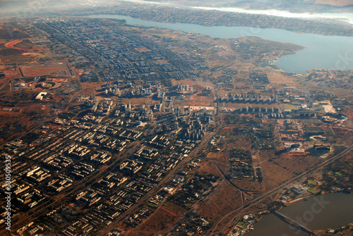 Brasilia, the capital of Brazil, aerial view photo