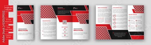 Business tri-fold brochure template design, Creative corporate business trifold brochure