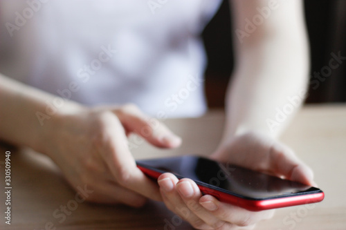 young woman using a smartphone