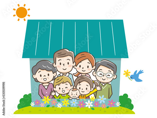 マイホーム　三世代家族