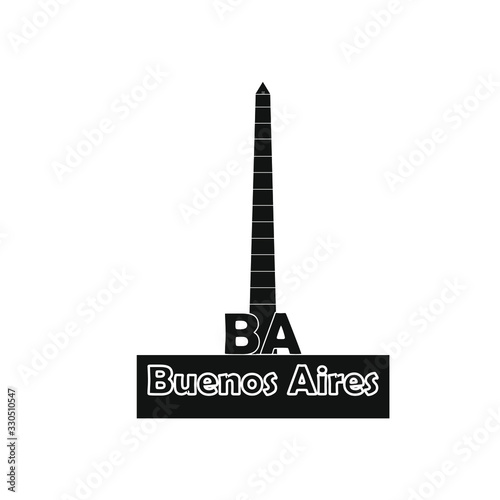 March 5, 2020 buenos aires Argentina: obelisk buenos aires vector icon