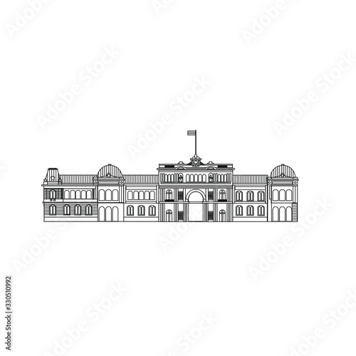 Argentine presidential house, also called pink house in Buenos Aires city