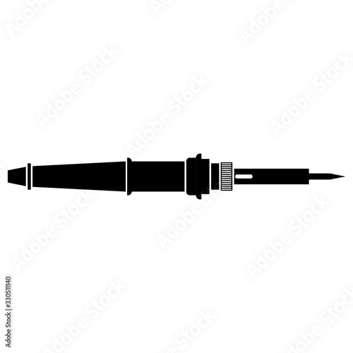 side view of soldering iron