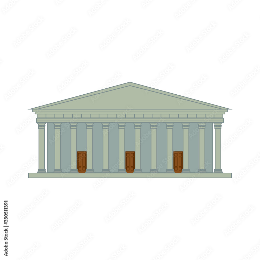 Fototapeta premium Metropolitan Cathedral of Buenos Aires in Argentina. vector icon