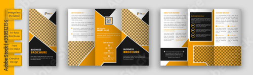 Business tri-fold brochure template design, Creative corporate business trifold brochure