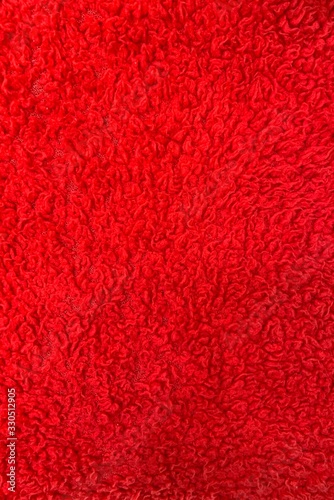 Red colour fluffy blanked texture background