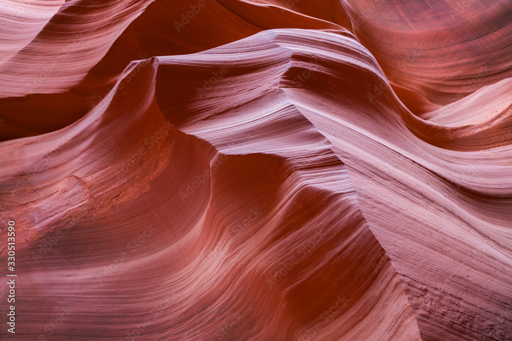 Obraz premium Red rock formations in slot canyon Lower Antelope Canyon at Page, USA