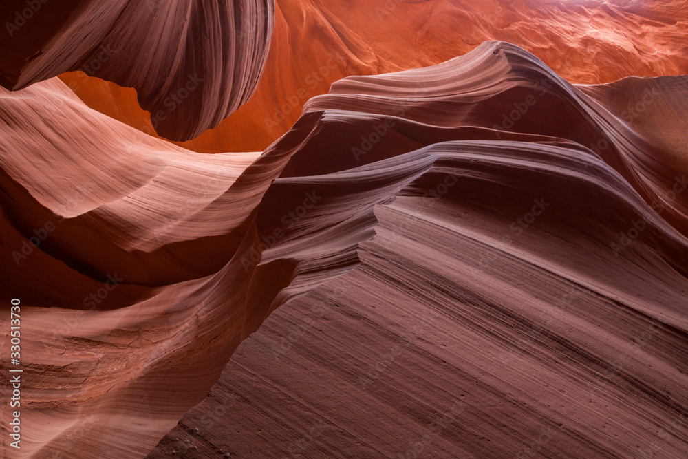 Red rock formations in slot canyon Lower Antelope Canyon at Page, USA Red rock formations in slot canyon Lower Antelope Canyon at Page, USA