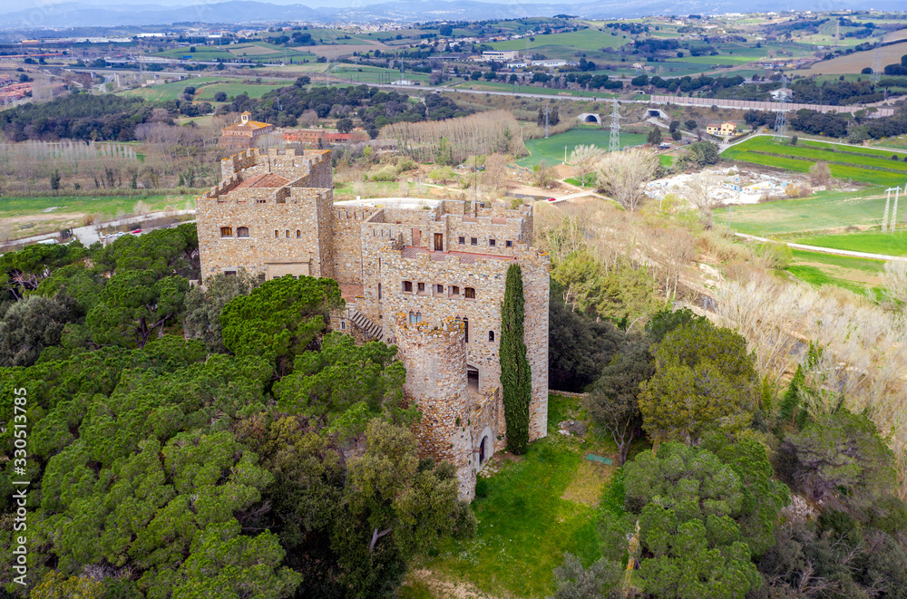 Obraz premium Castle Rock is located in the town of La Roca de Valles, Province of Barcelona Spain.