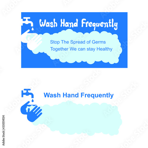 Fototapeta Naklejka Na Ścianę i Meble -  set of hand wash campaign banners