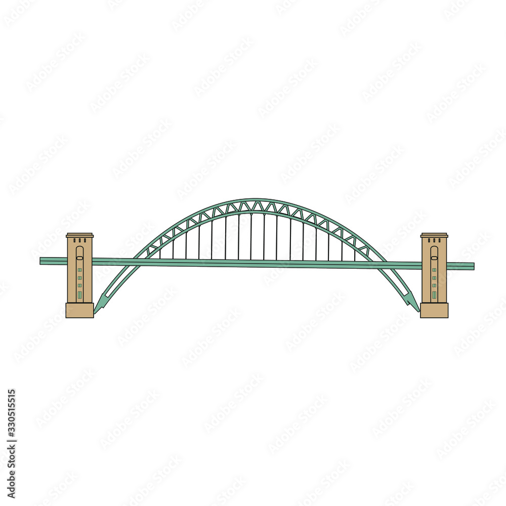 vector of Swing Bridge in Gateshead City