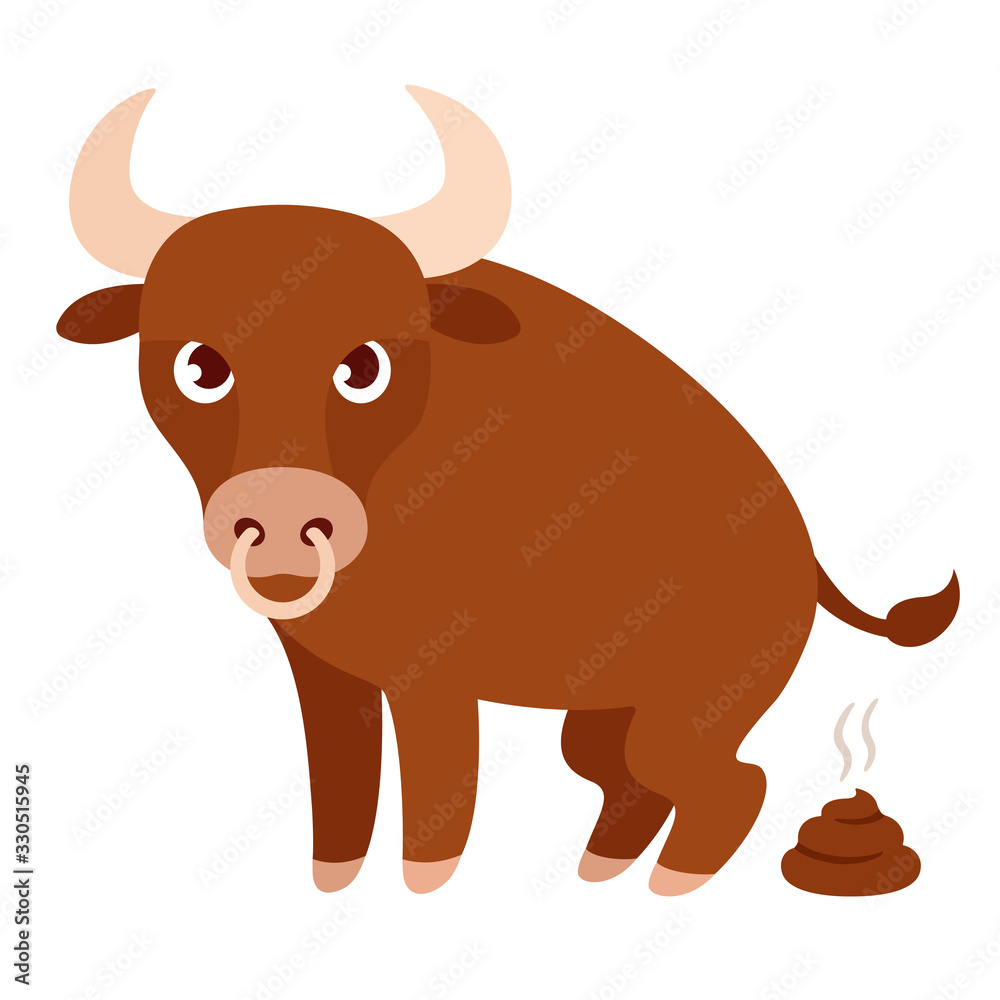 Funny cartoon bull bullshit