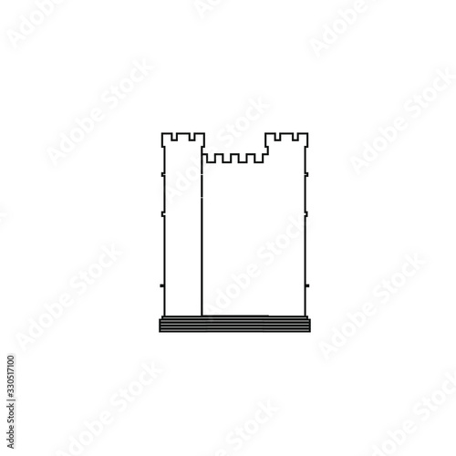 Obraz na płótnie vector of NEWCASTLE city castle in England w salonie