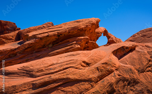 Red rock formation Arch Rock in Valley of Fire, USA