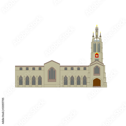 vector The Cathedral Church of St. Nicholas of NEWCASTLE in England