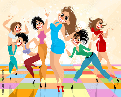 Women dancing at a disco