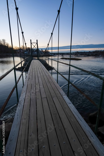 Sunrise in York Harbor from Wiggly Bridge - York, Maine. photo