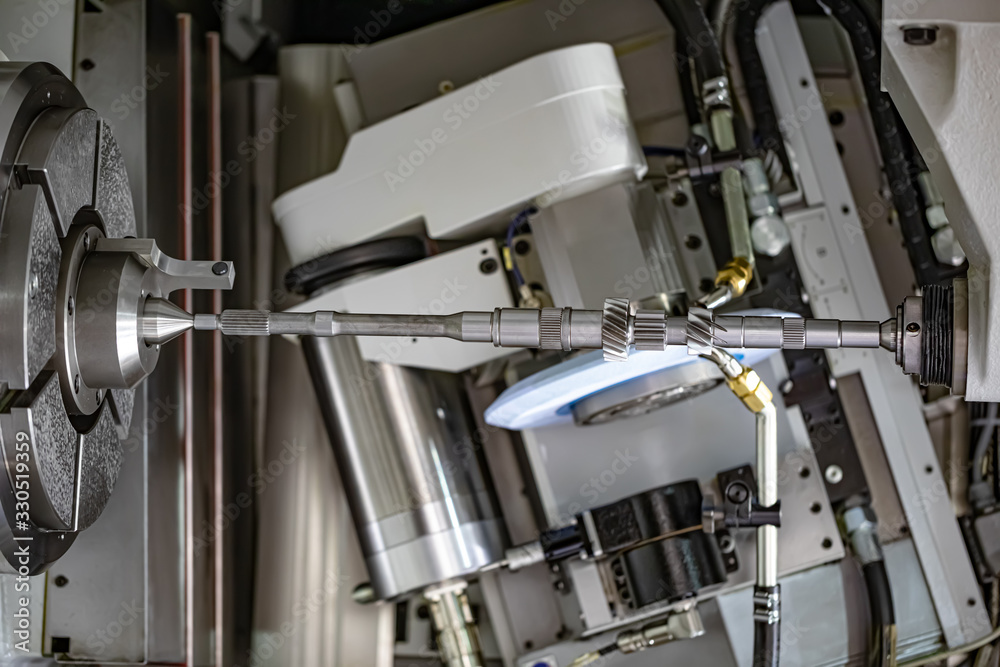 Metalworking CNC lathe milling machine. Cutting metal modern processing technology. Metalworking CNC lathe milling machine. Cutting metal modern processing technology.